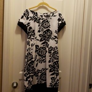 Black and White Floral Dress